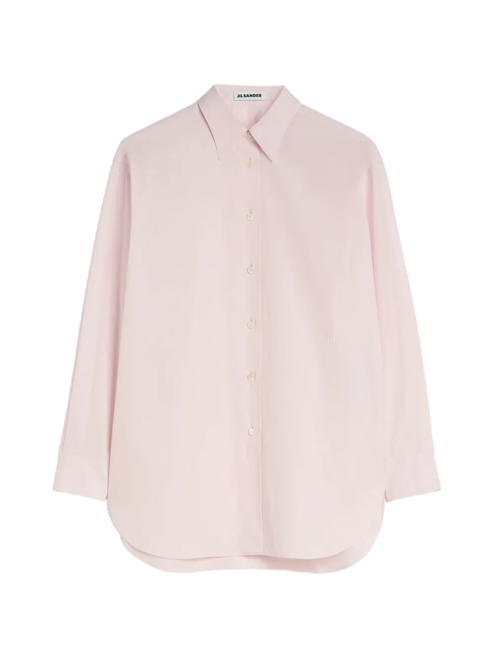 Jil Sander embroidered-logo poplin shirt - Pink