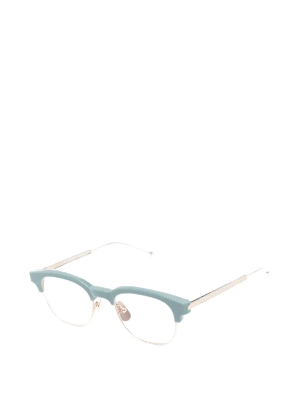 Thom Browne Eyewear Bril met rond montuur Blauw