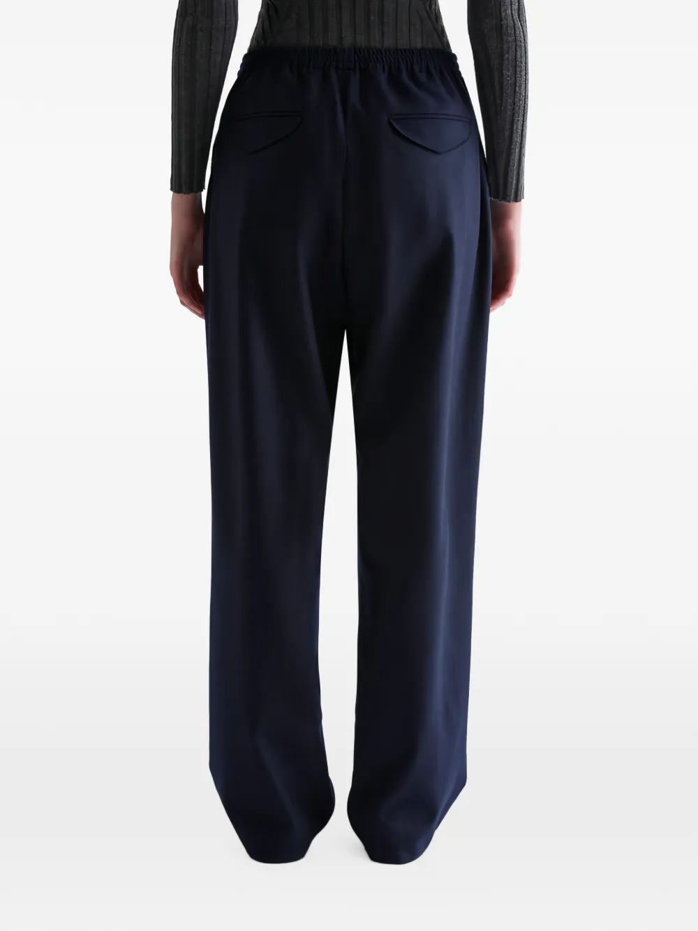 Jil Sander Flanellen broek van merinowol Blauw