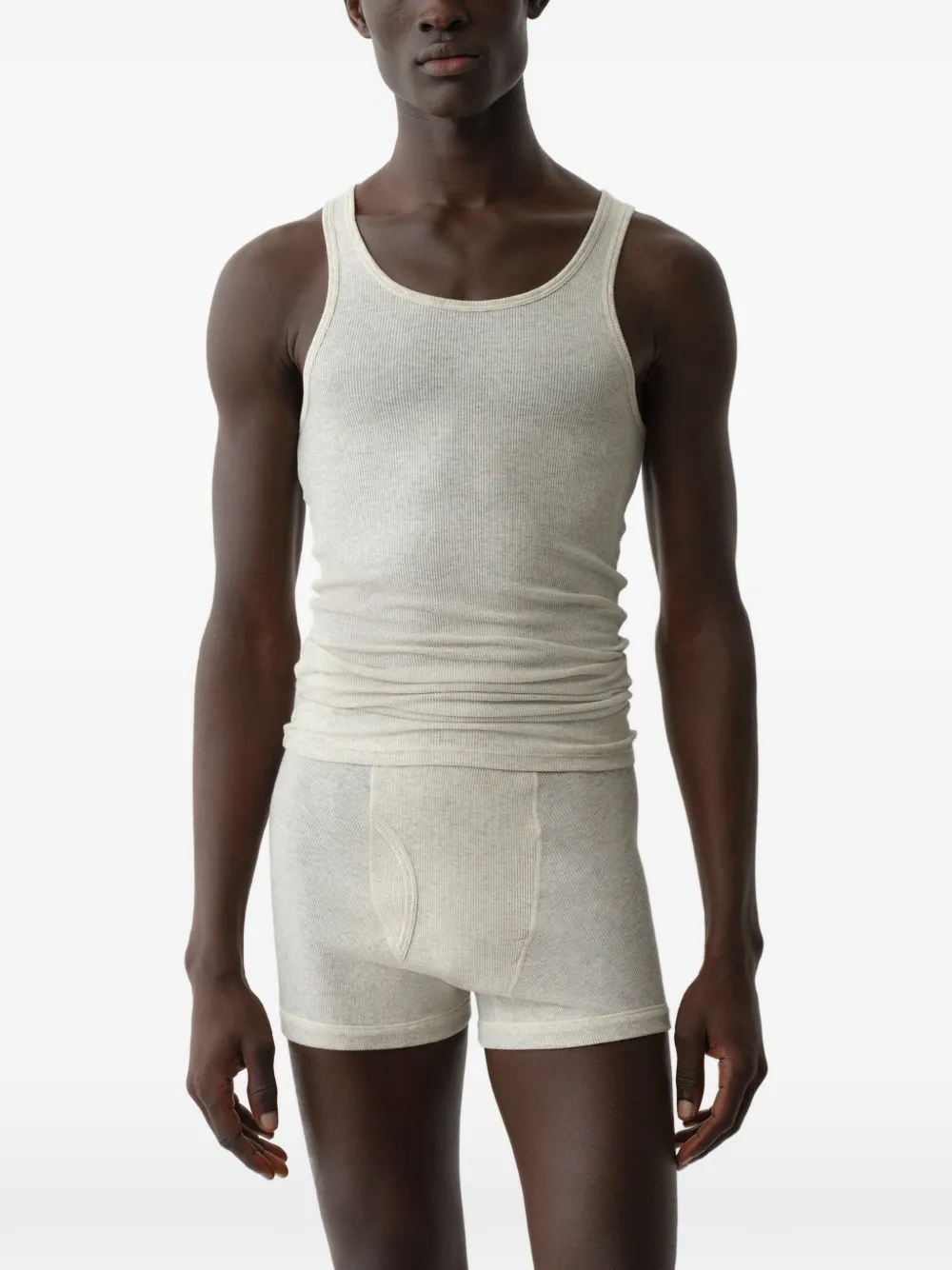 Calvin Klein logo-waistband ribbed boxers - Nude