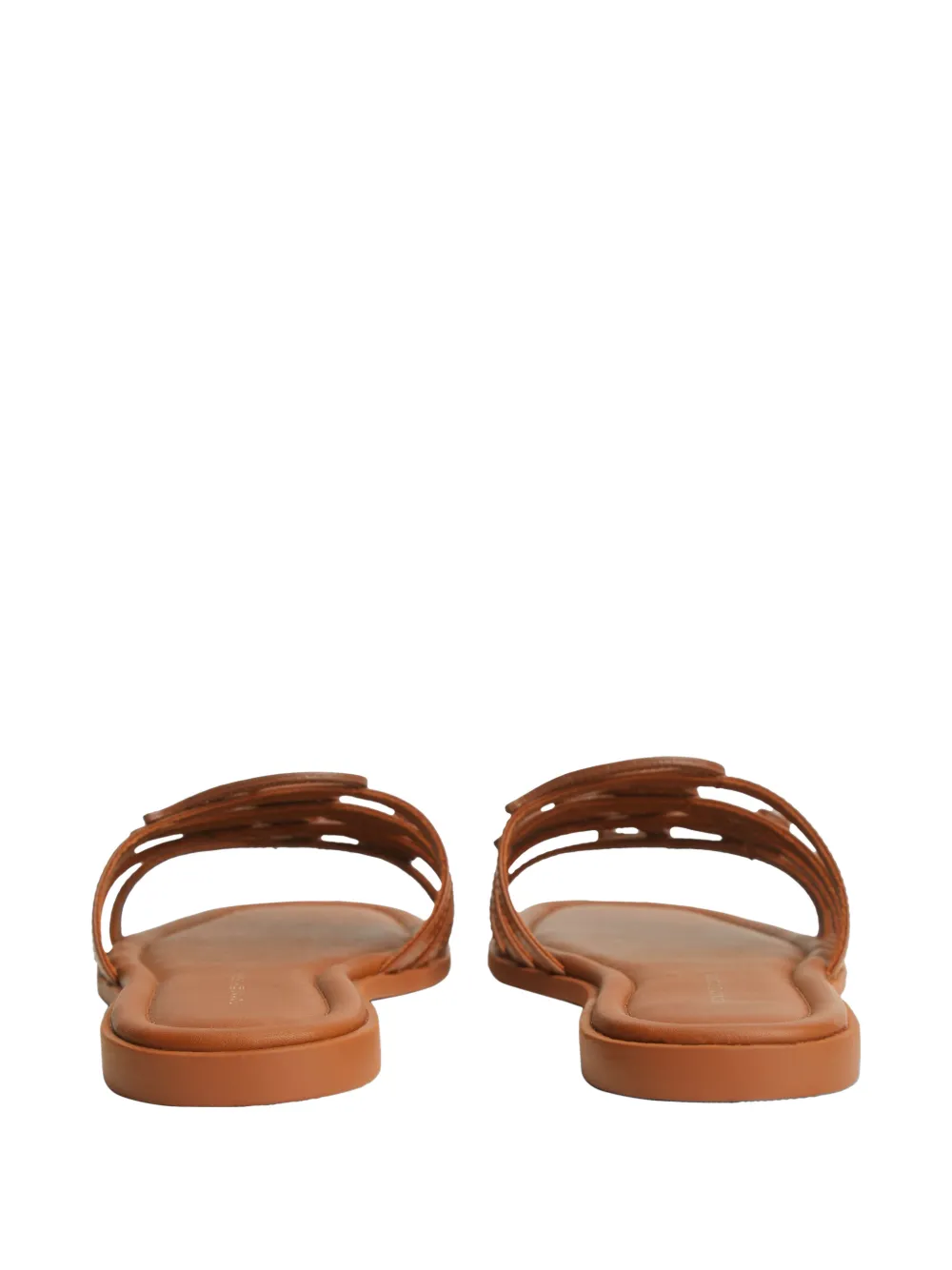 Tommy Hilfiger logo-plaque flat sandals Bruin
