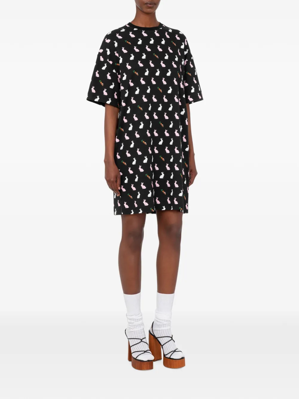 Love Moschino Jurk met print Zwart