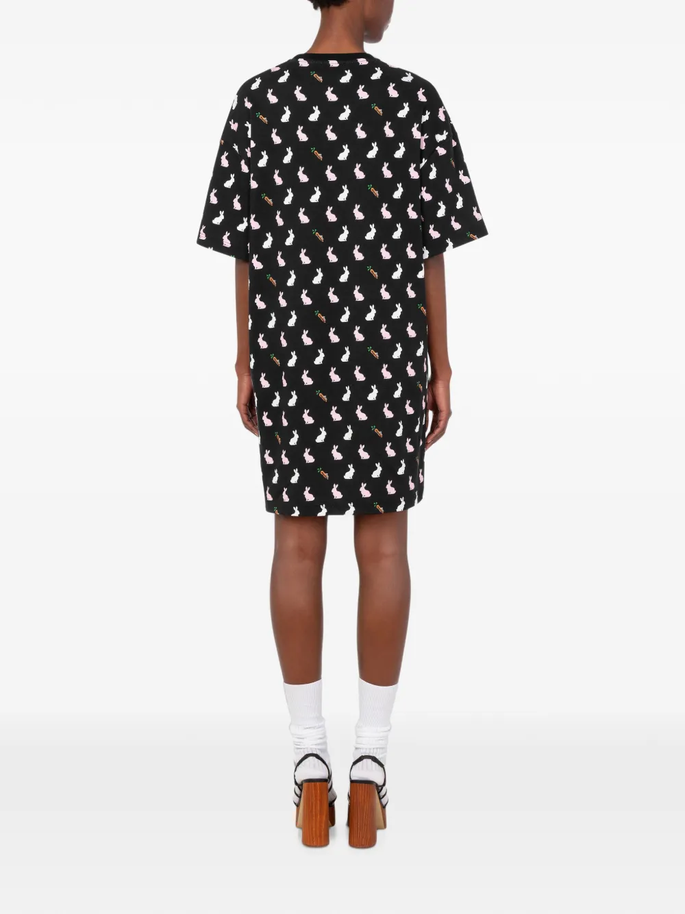 Love Moschino Jurk met print Zwart