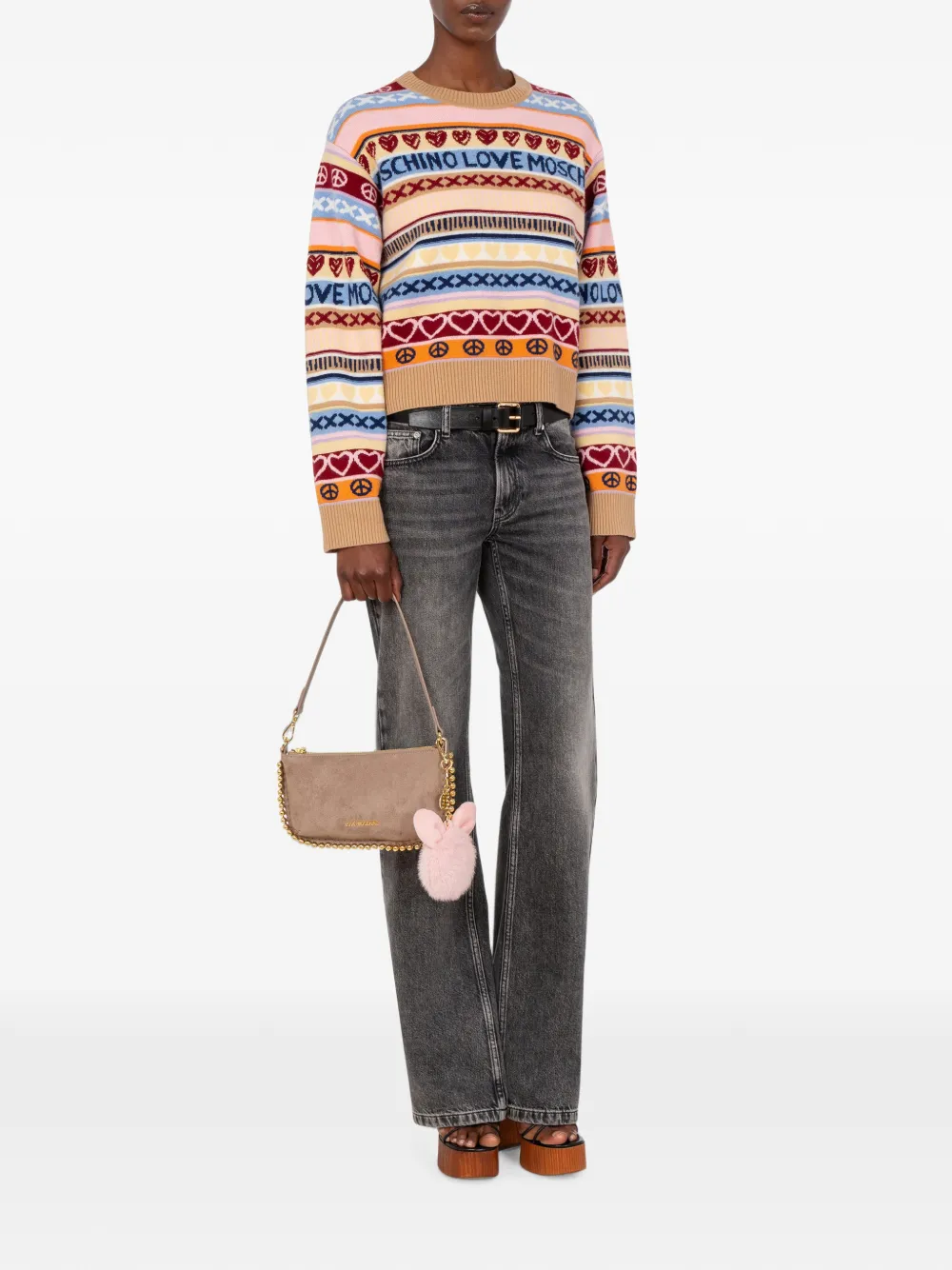 Love Moschino Wollen trui Beige