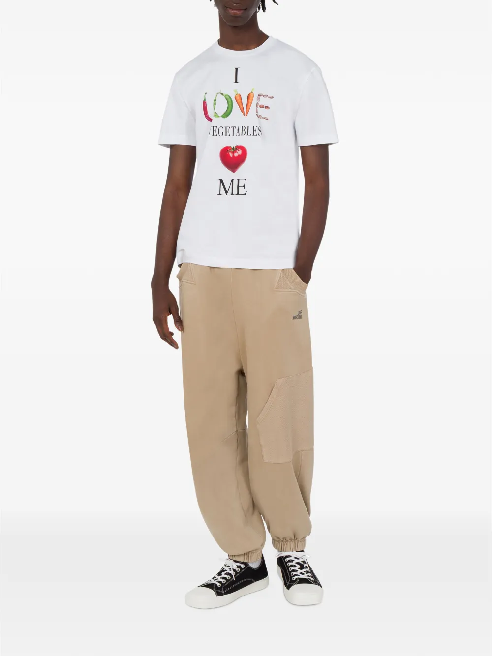 Love Moschino Trainingsbroek met logoprint Bruin