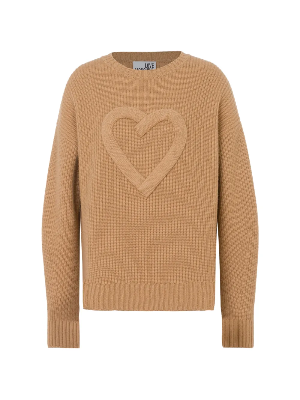 Love Moschino heart-motif ribbed-knit wool sweater