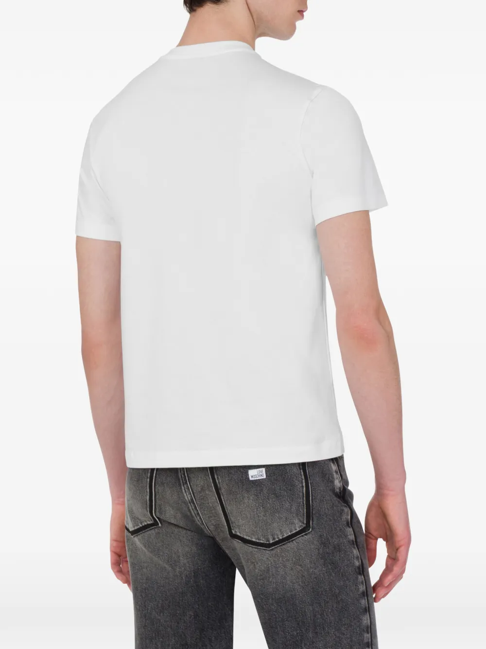 Love Moschino Katoenen jersey T-shirt met print Wit