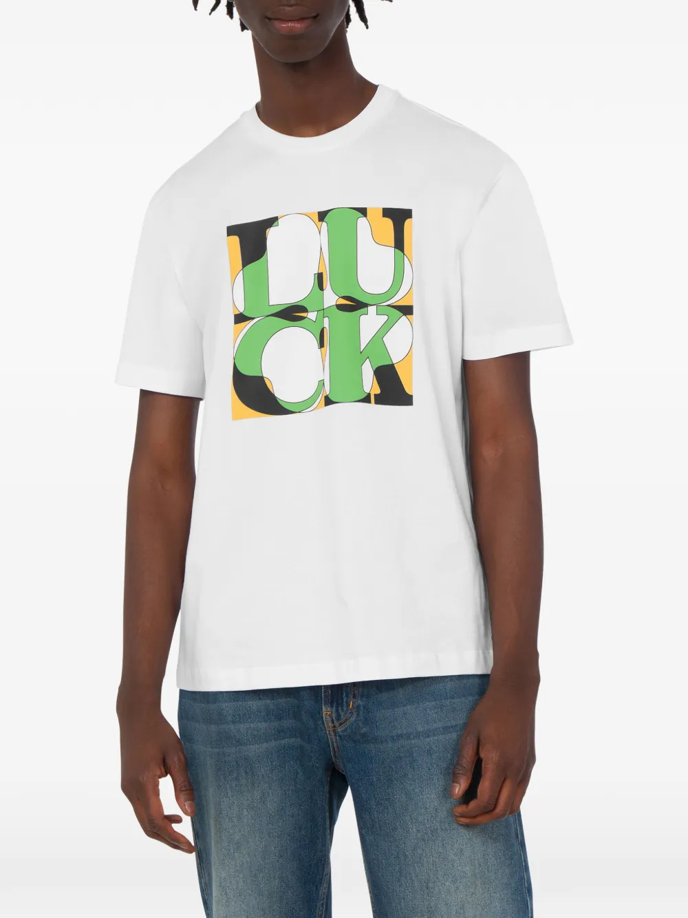 Love Moschino Katoenen jersey T-shirt met print Wit