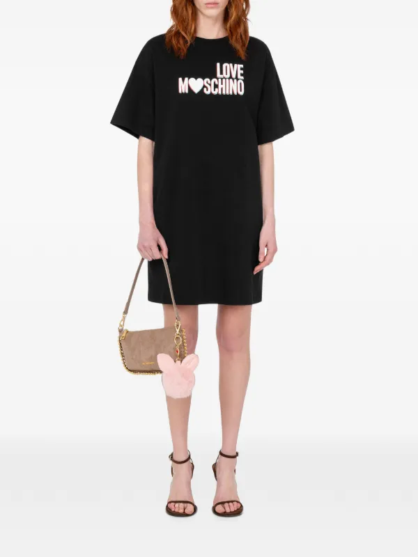 moschino jersey dress Love Moschino Printed Cotton Jersey Dress | Black