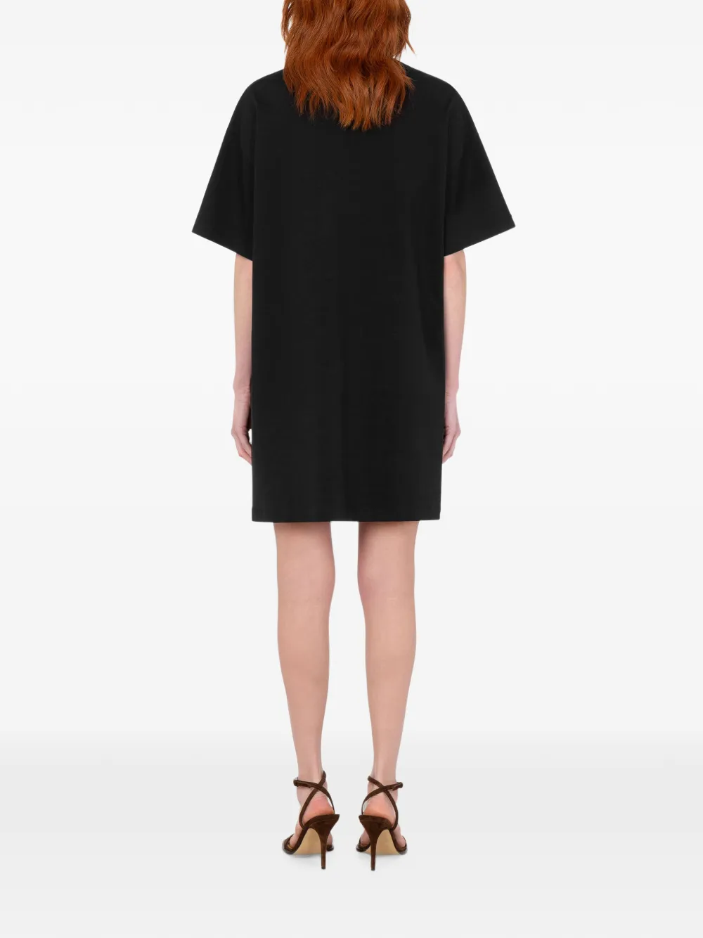 Love Moschino Jersey katoenen jurk met print Zwart