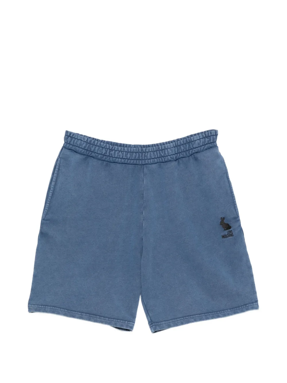 Love Moschino logo-embroidered track shorts - Blu