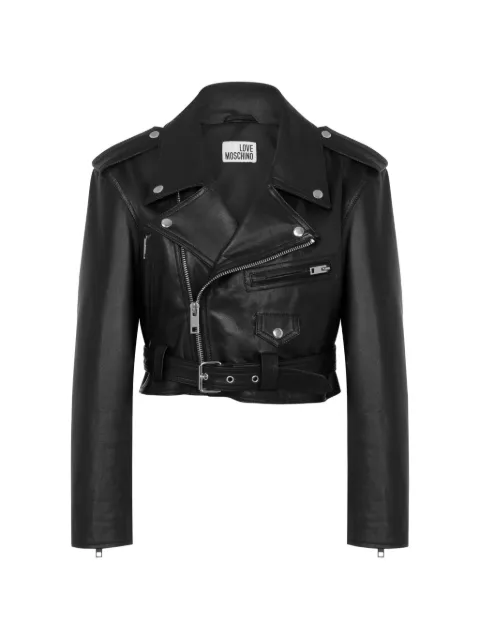 Love Moschino veste courte à taille ceinturée