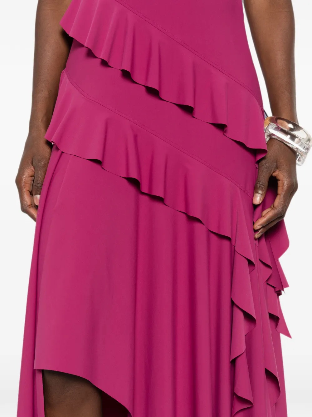 Love Moschino Asymmetrische jurk met ruches Roze