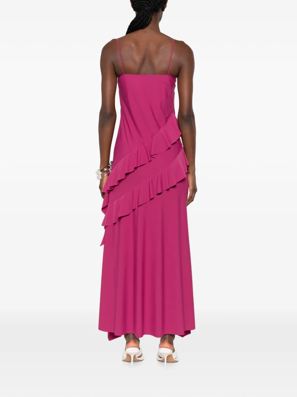 Love Moschino Asymmetrische jurk met ruches Roze