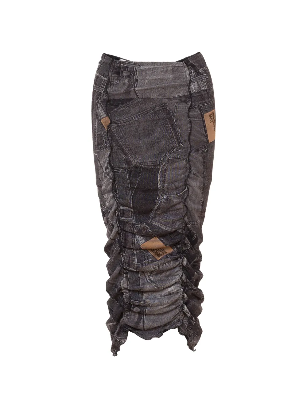 Love Moschino printed mesh skirt - Grigio
