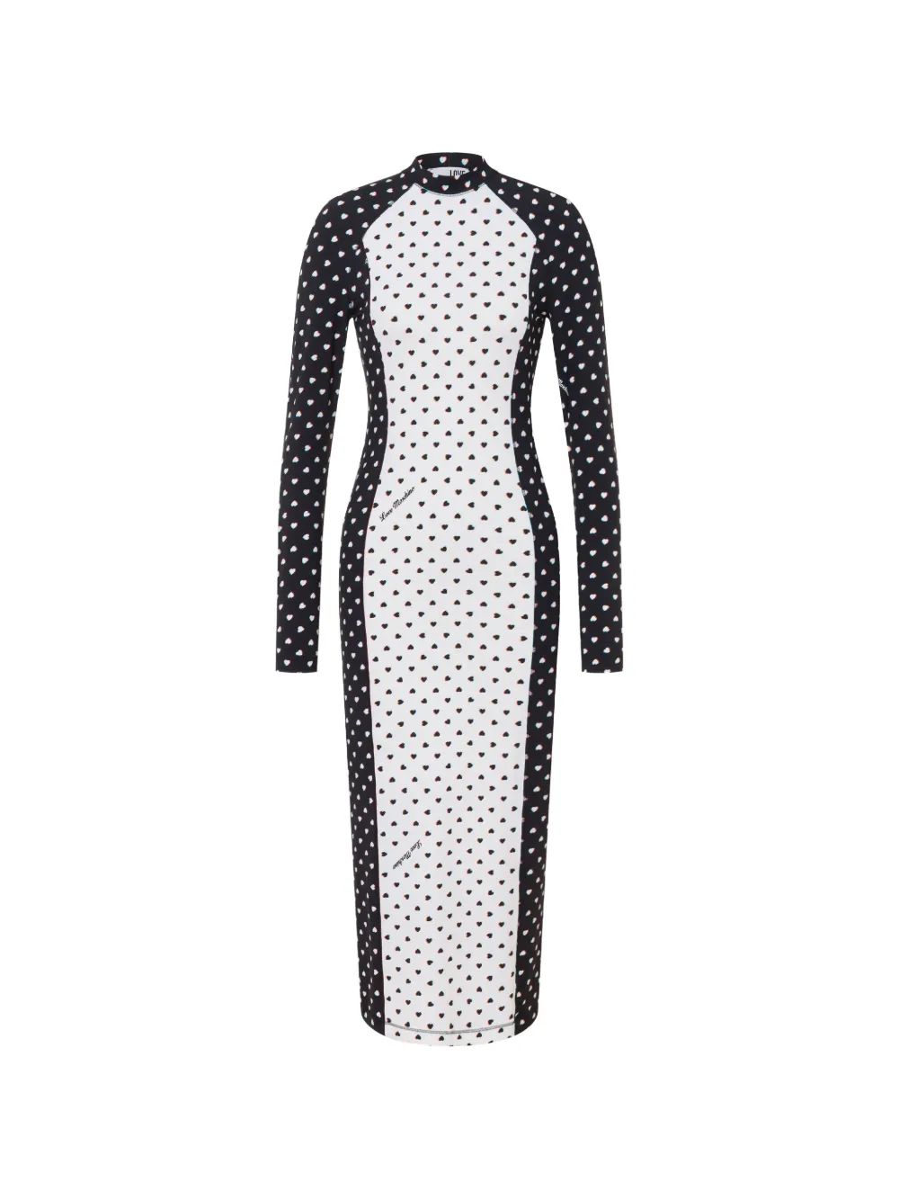 Love Moschino printed technical jersey dress - Black