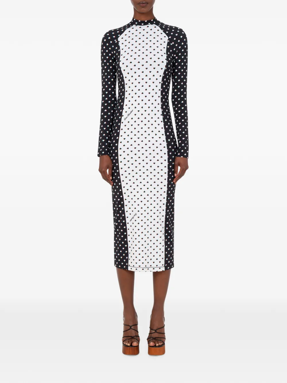 Love Moschino Jersey jurk met print Zwart