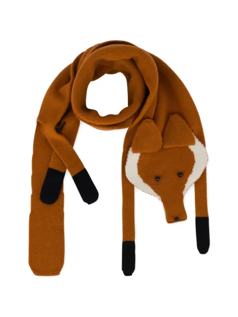 Love Moschino fox-motif knitted scarf