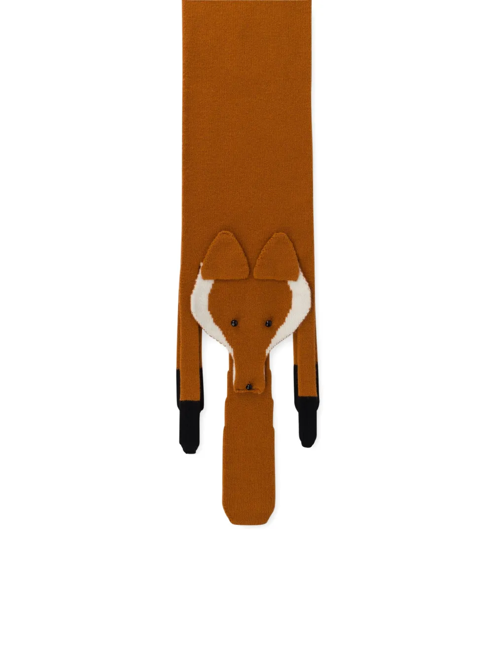 Love Moschino Gebreide sjaal met vossen-patroon Bruin