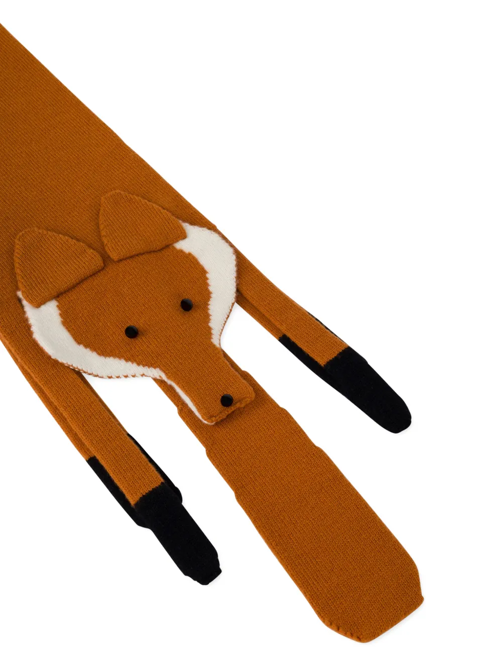 Love Moschino Gebreide sjaal met vossen-patroon Bruin