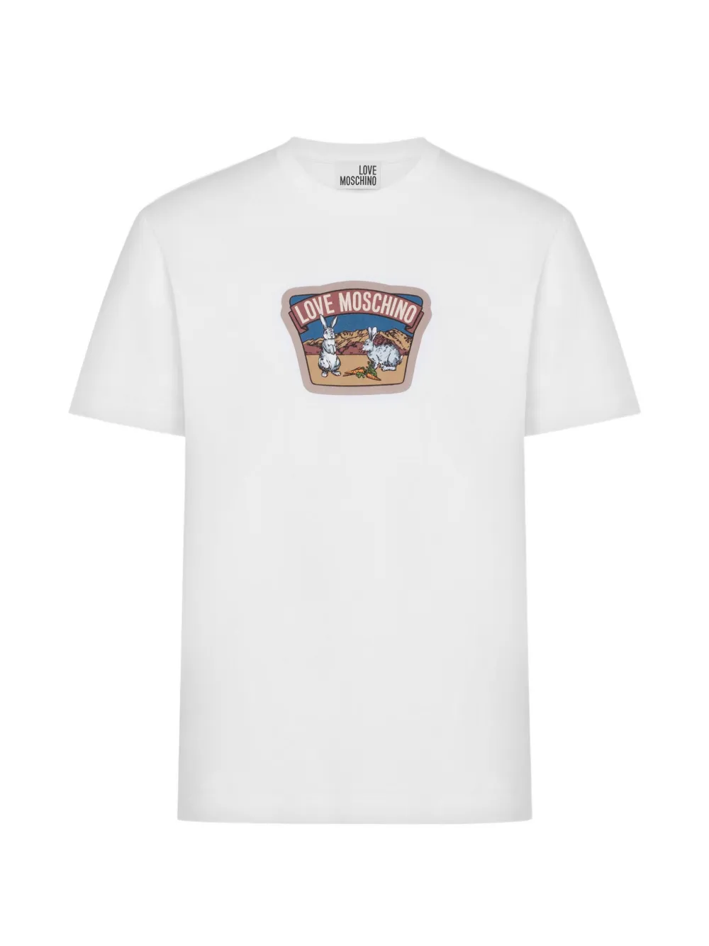 Love Moschino T-shirt met grafische print Wit