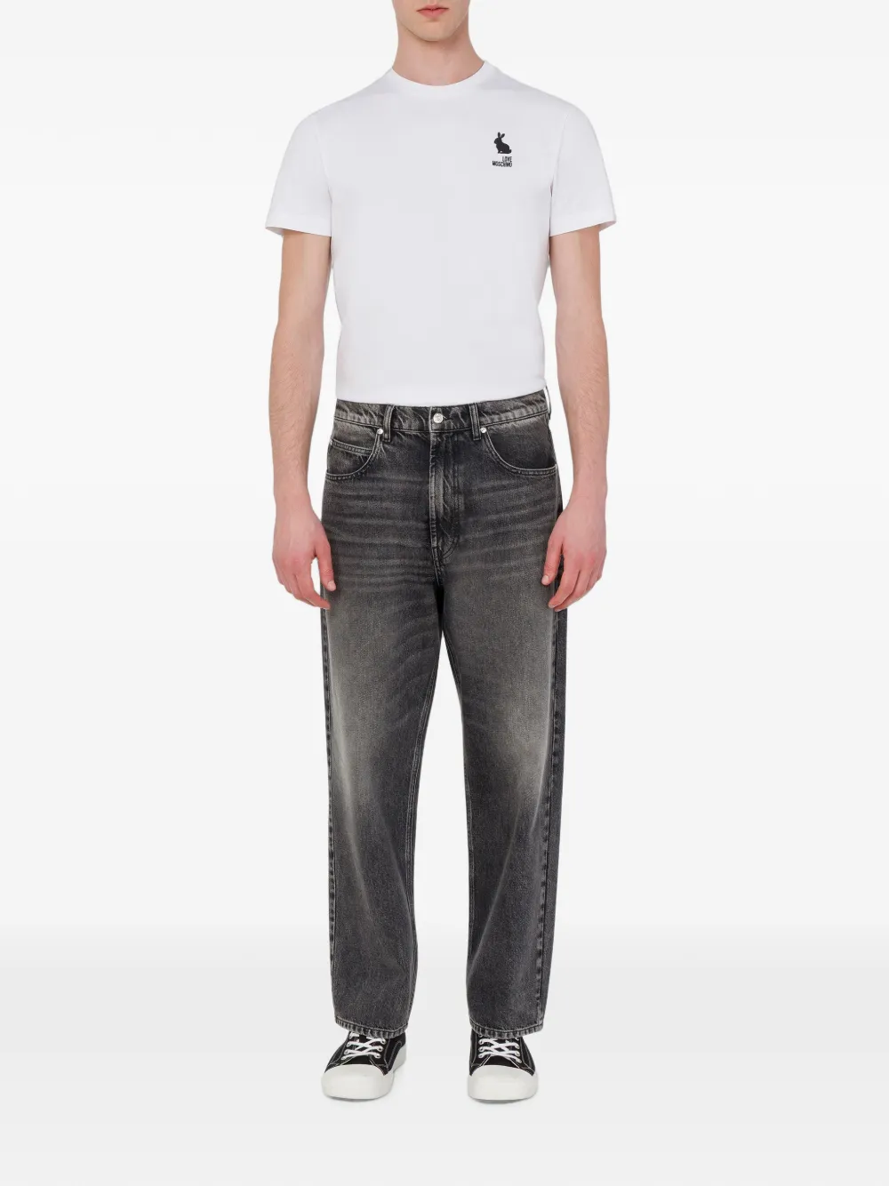 Love Moschino Jeans met logopatch Grijs