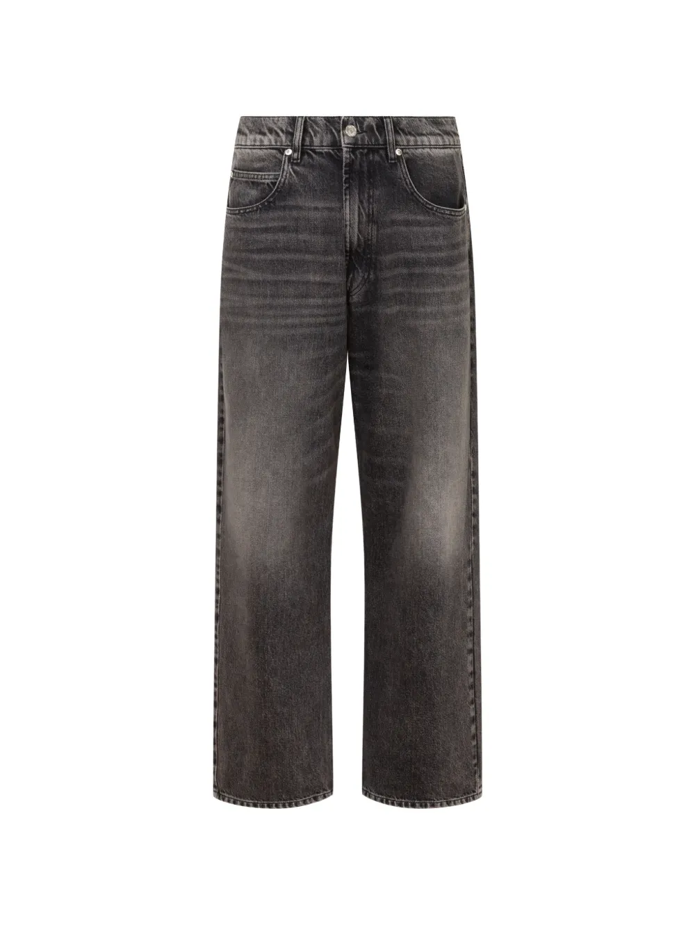 Love Moschino Jeans con effetto schiarito e logo - Grigio