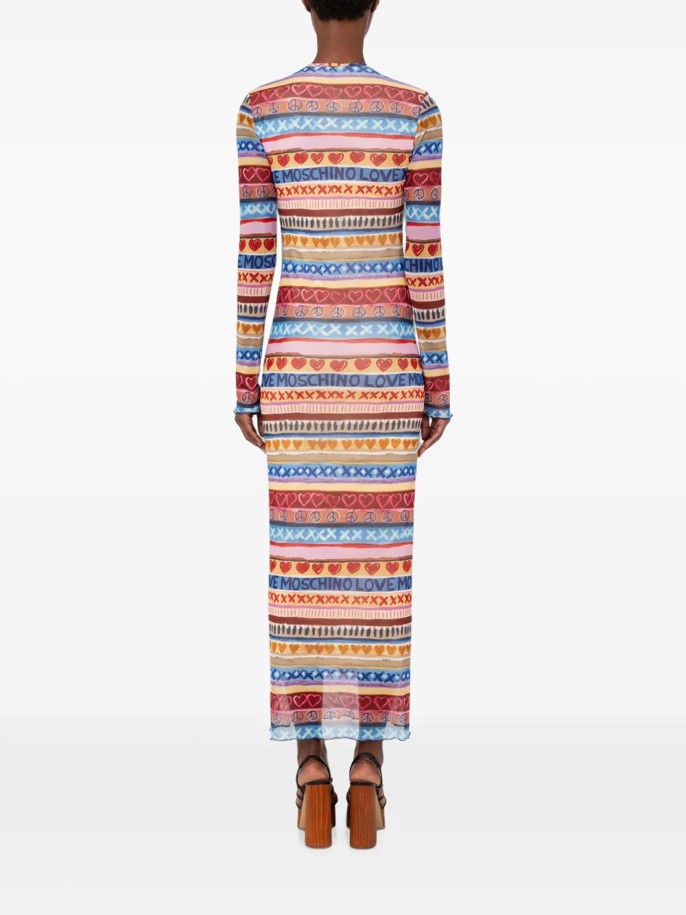 Love Moschino Jurk met print Rood