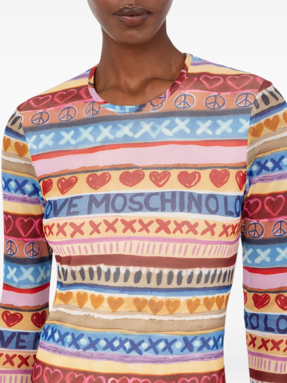Love Moschino Jurk met print Rood