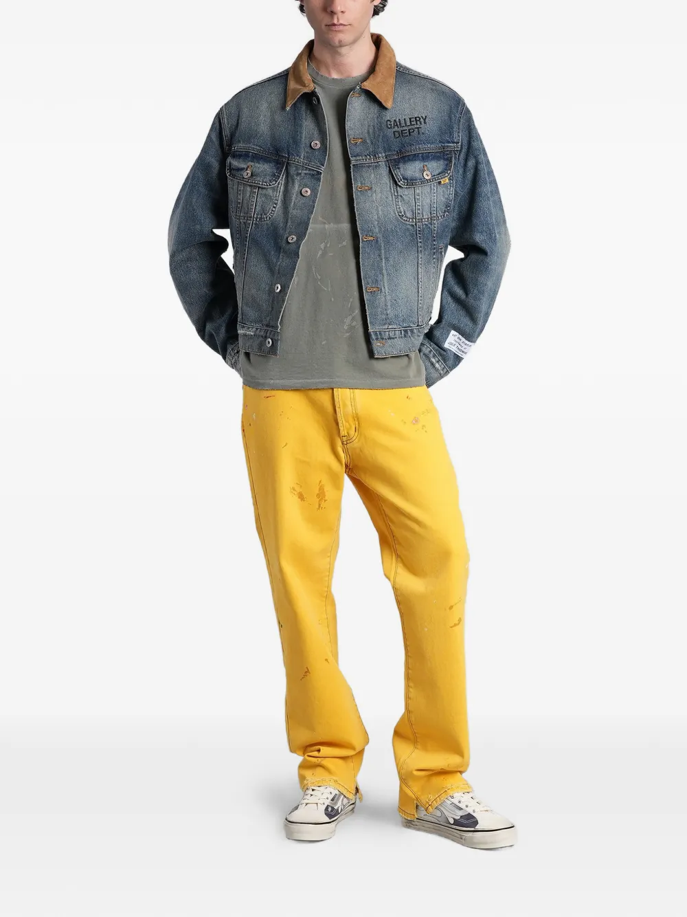 GALLERY DEPT. Marley jeans met verfspatten Geel
