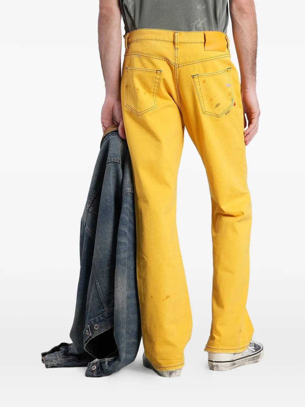 GALLERY DEPT. Marley jeans met verfspatten Geel