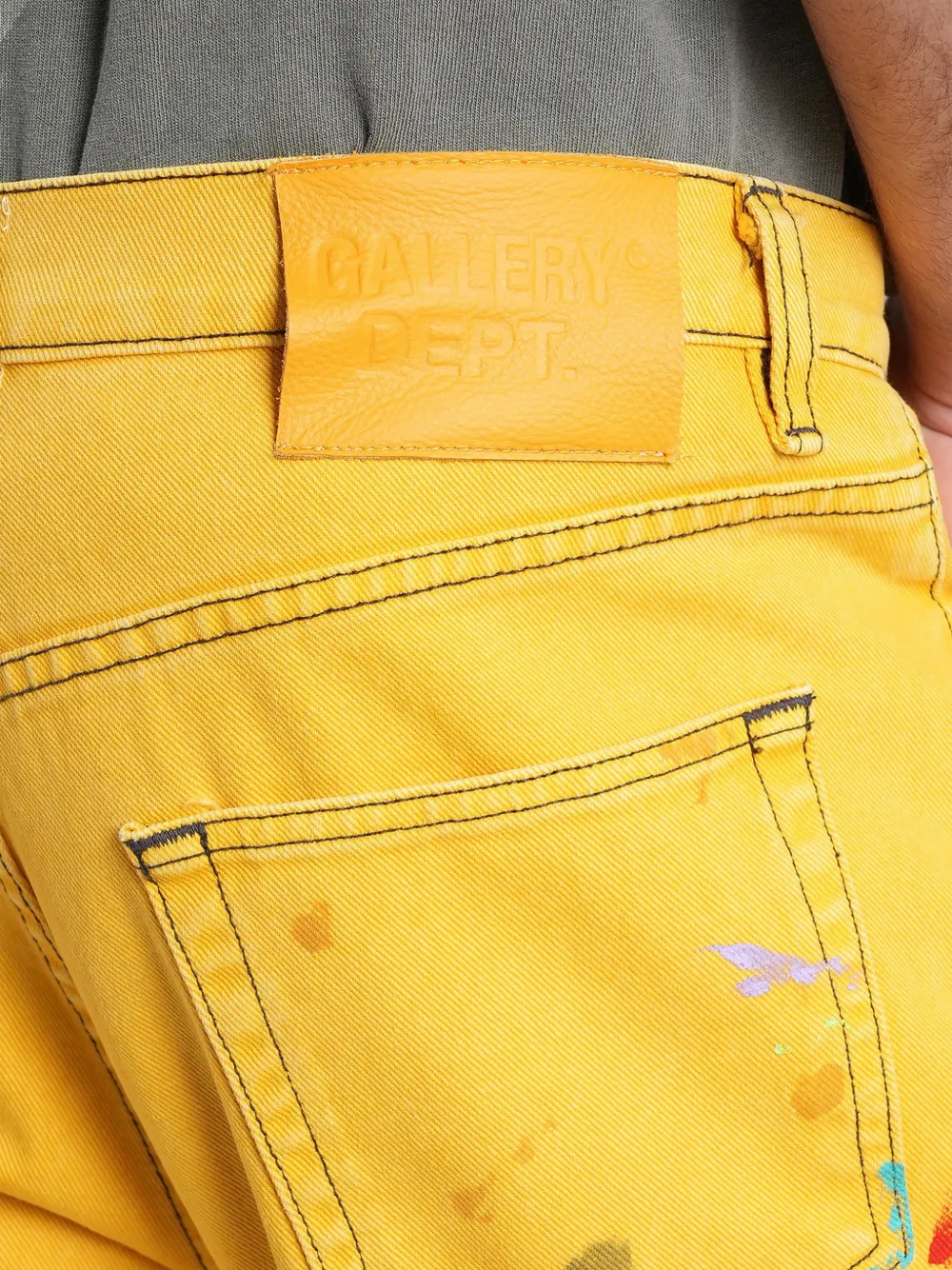 GALLERY DEPT. Marley jeans met verfspatten Geel
