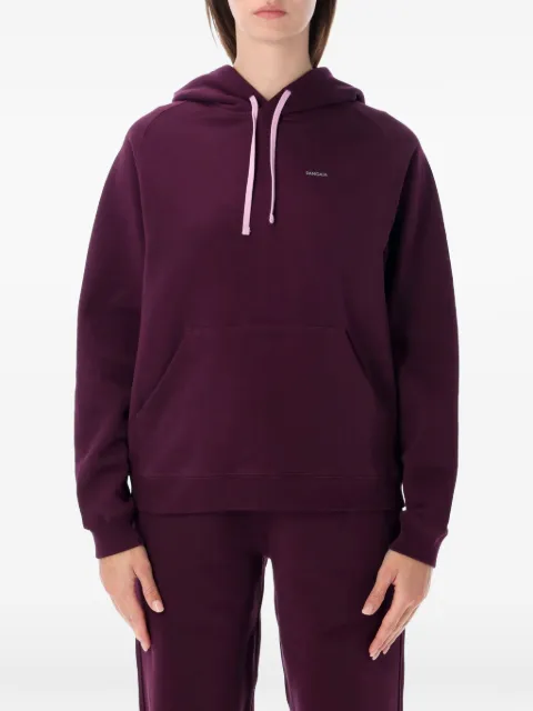 Pangaia logo-print raglan-sleeve hoodie