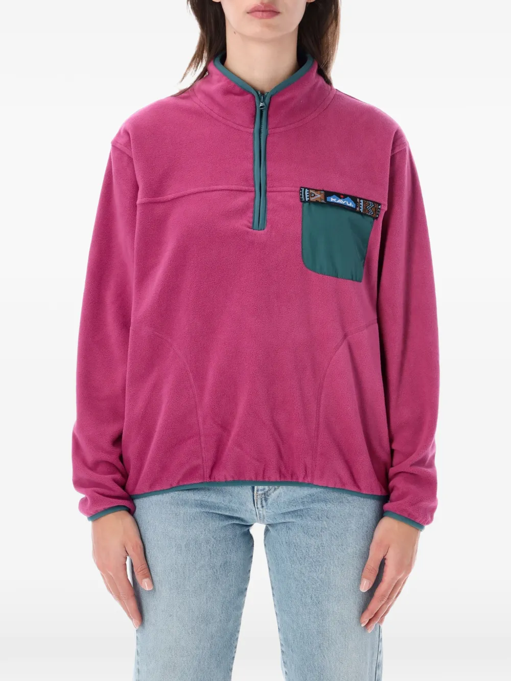 KAVU Highland Hills fleece-texture sweater - Rosa