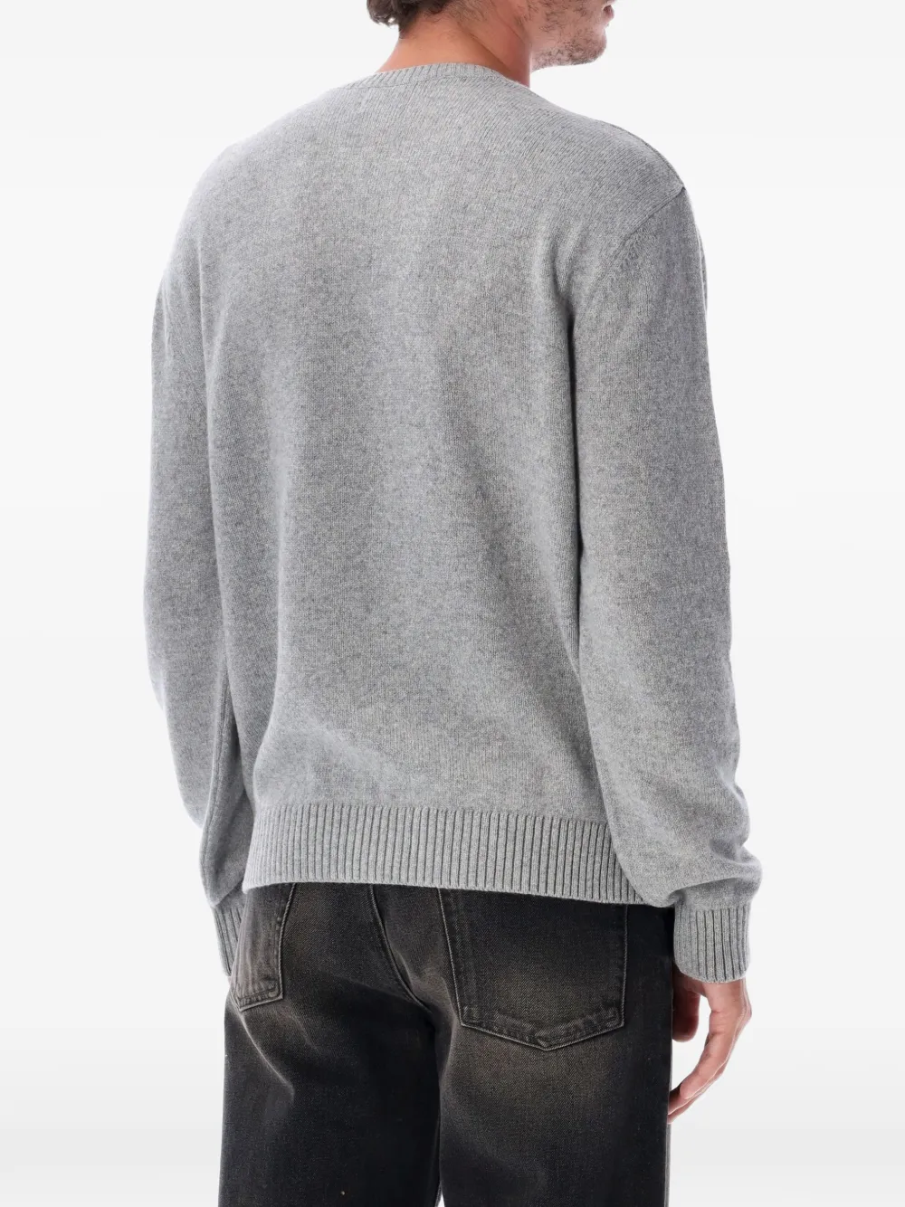 colorful standard crew-neck ribbed-trim sweater Grijs