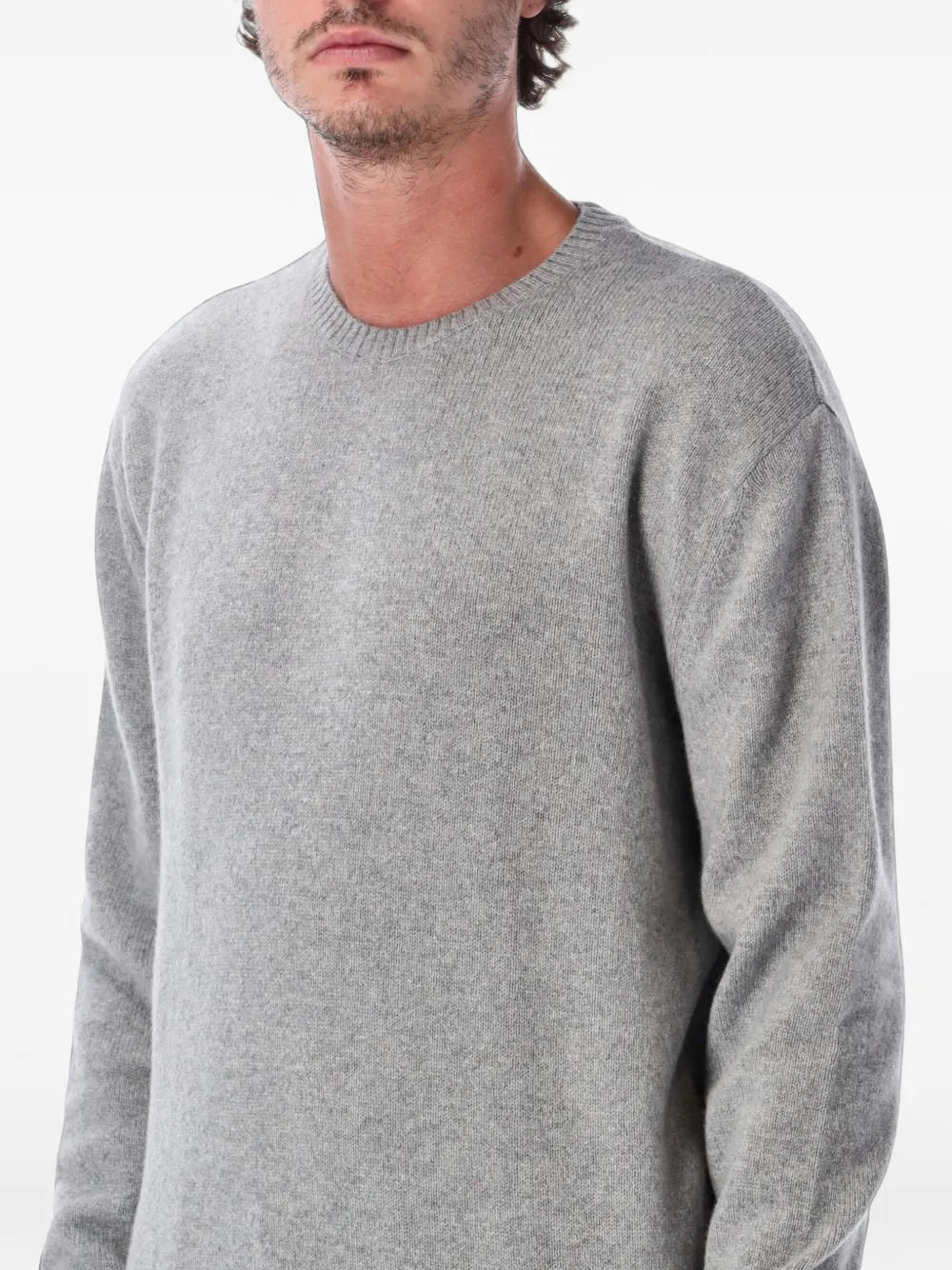 colorful standard crew-neck ribbed-trim sweater Grijs