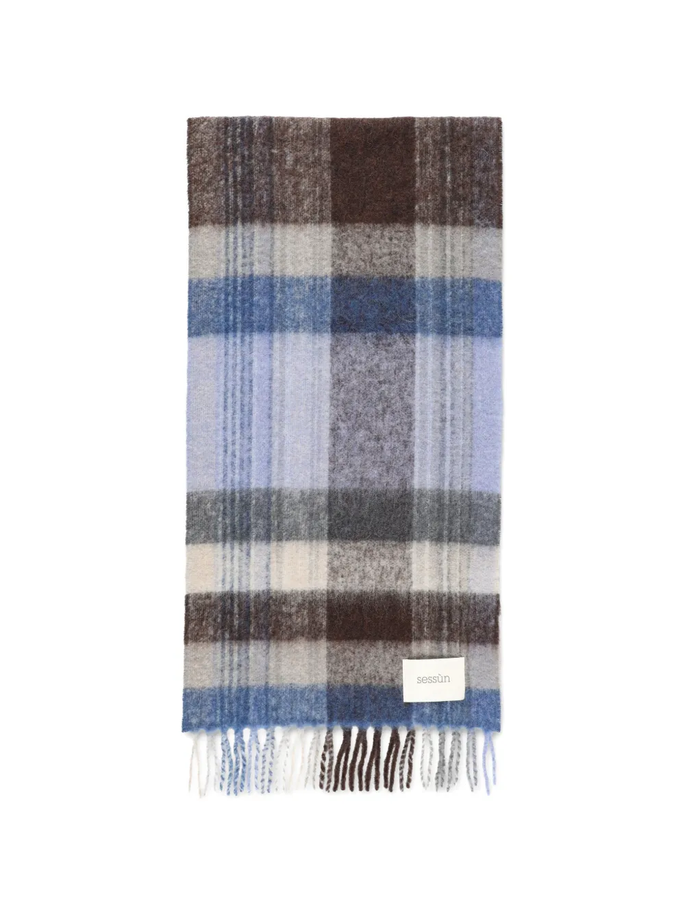 Sessùn Lucio check fringed scarf