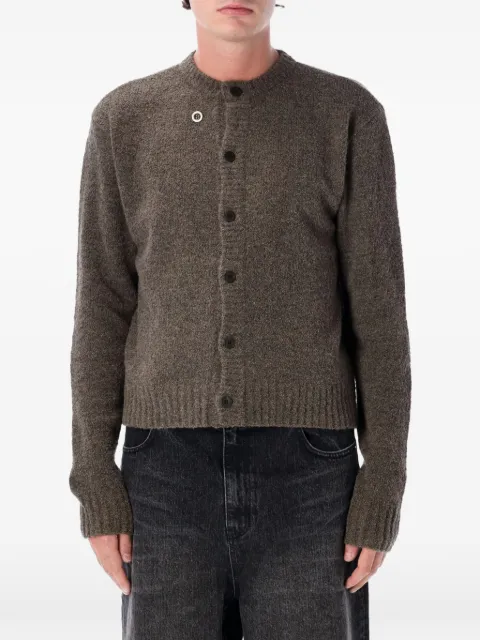 TONYWACK mélange-effect button-up cardigan