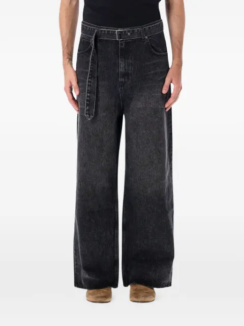 TONYWACK belted wide-leg jeans