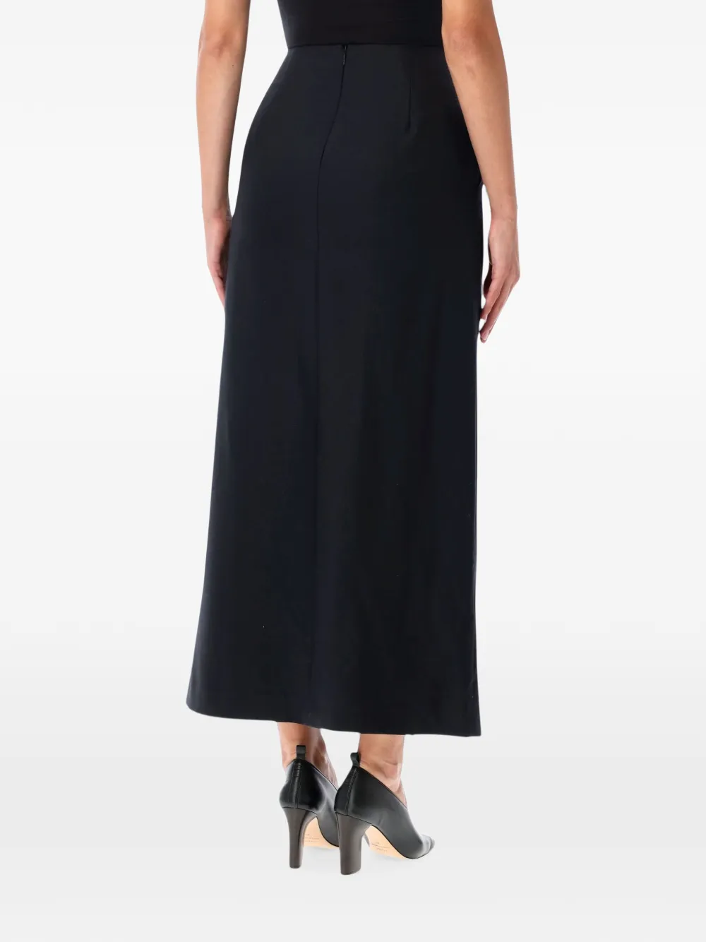 Auralee Front-slit Skirt in Black, view 2