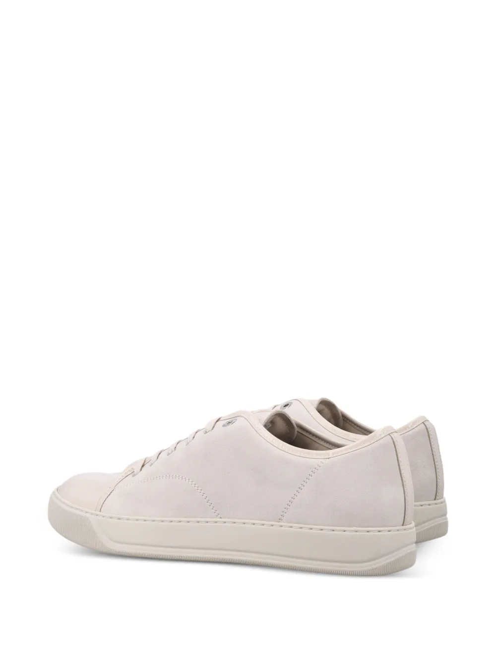 Lanvin patent-toe suede sneakers Beige