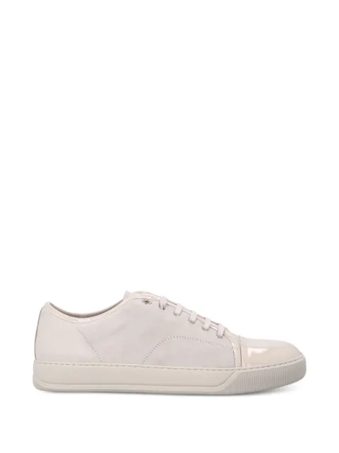 Lanvin patent-toe suede sneakers