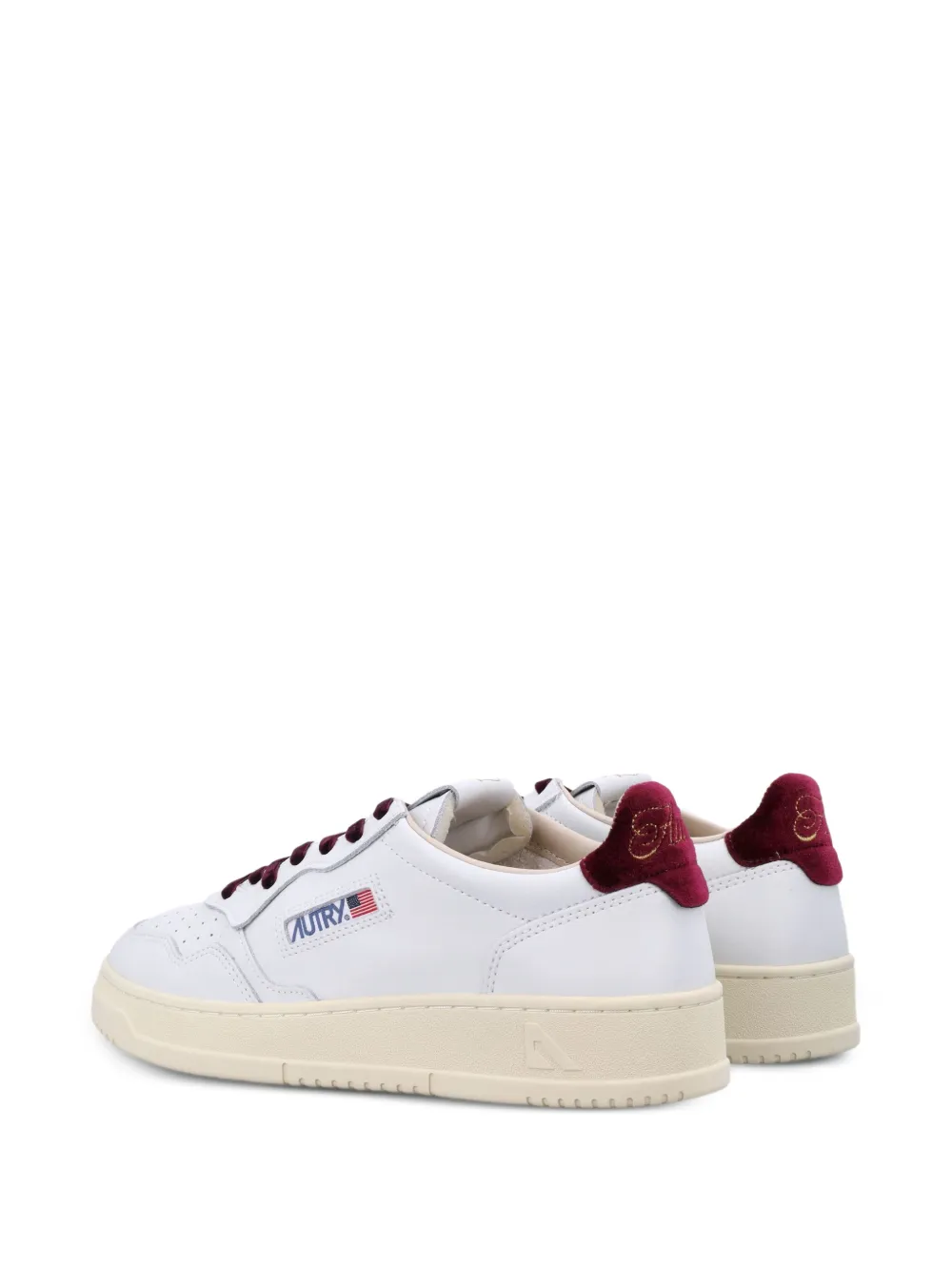 Autry Medalist velvet-trim sneakers Wit