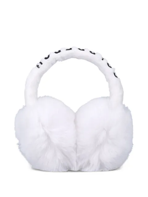 Goldbergh Fluffy faux-fur logo-embroidered earmuffs