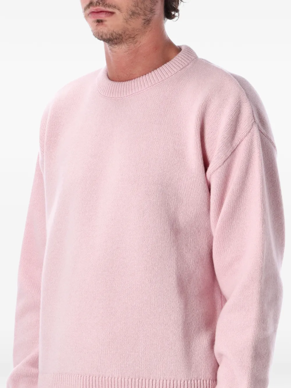 colorful standard Wollen trui met ronde hals Roze