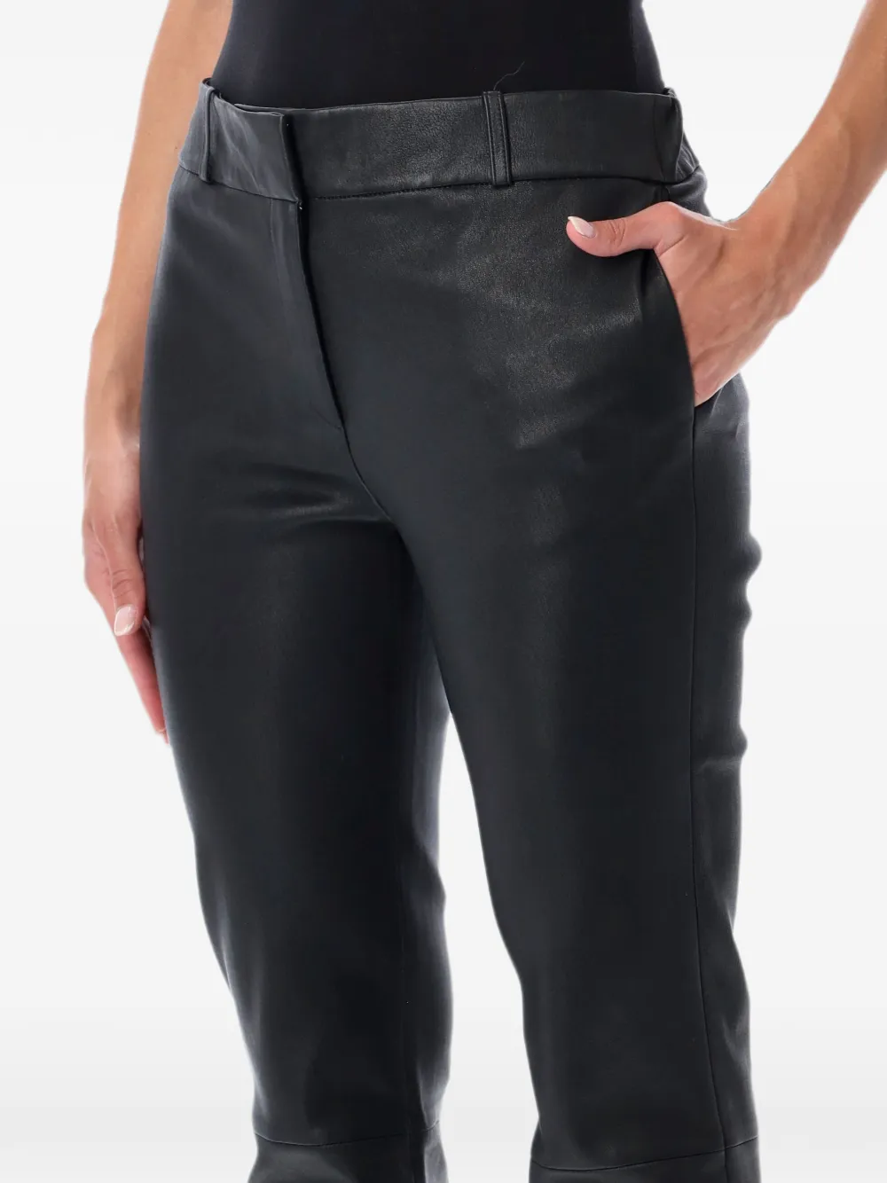 Arma Lucia leren broek Zwart