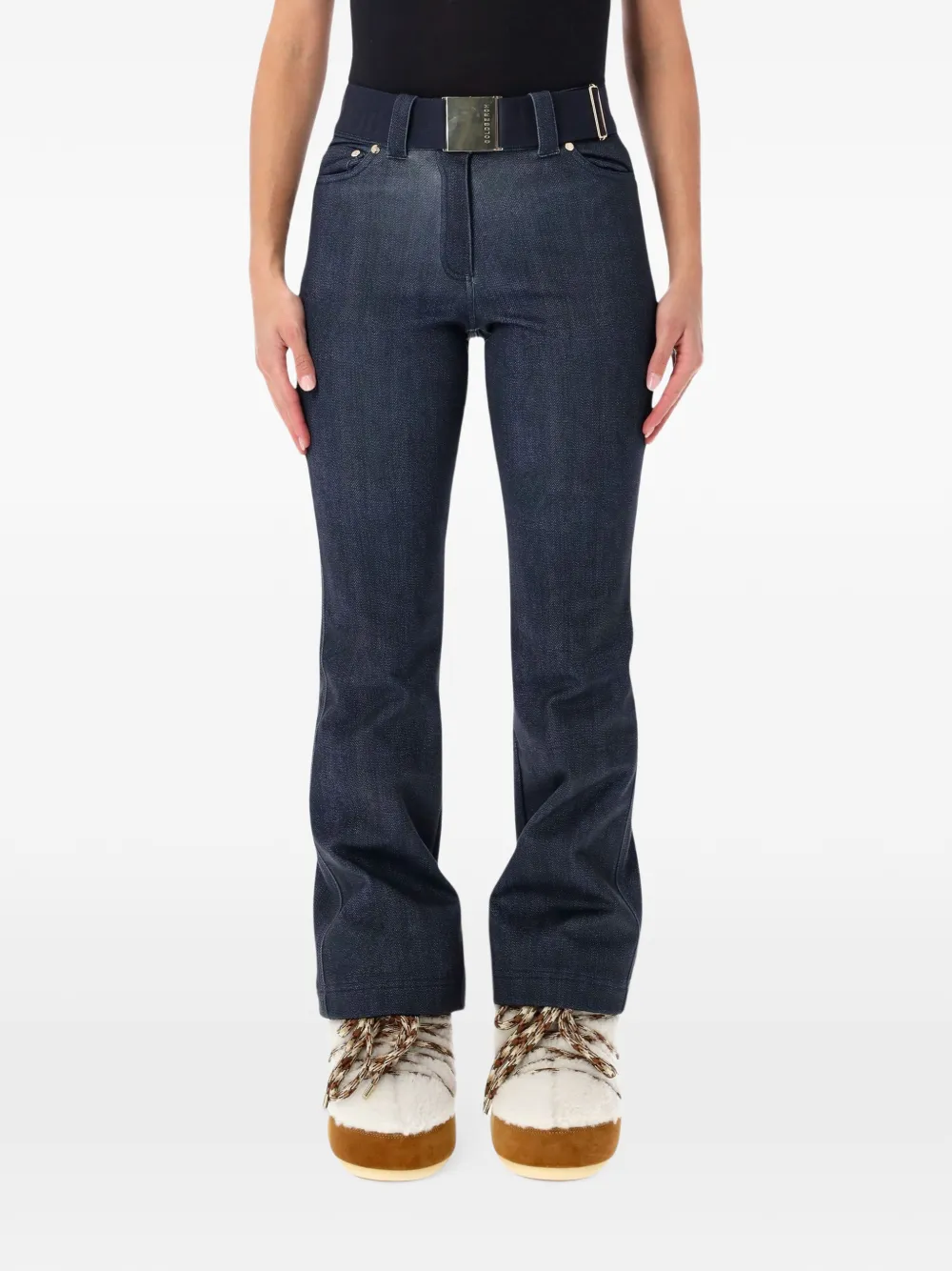 Goldbergh Fuji logo-embellished belted ski pants Blauw