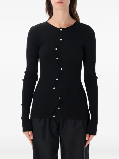 OpéraSPORT Claire asymmetric ribbed cardigan