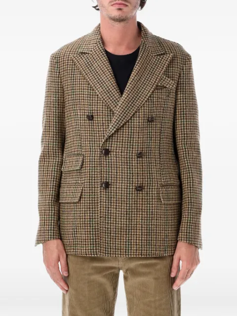 Fortela houndstooth double-breasted jacket