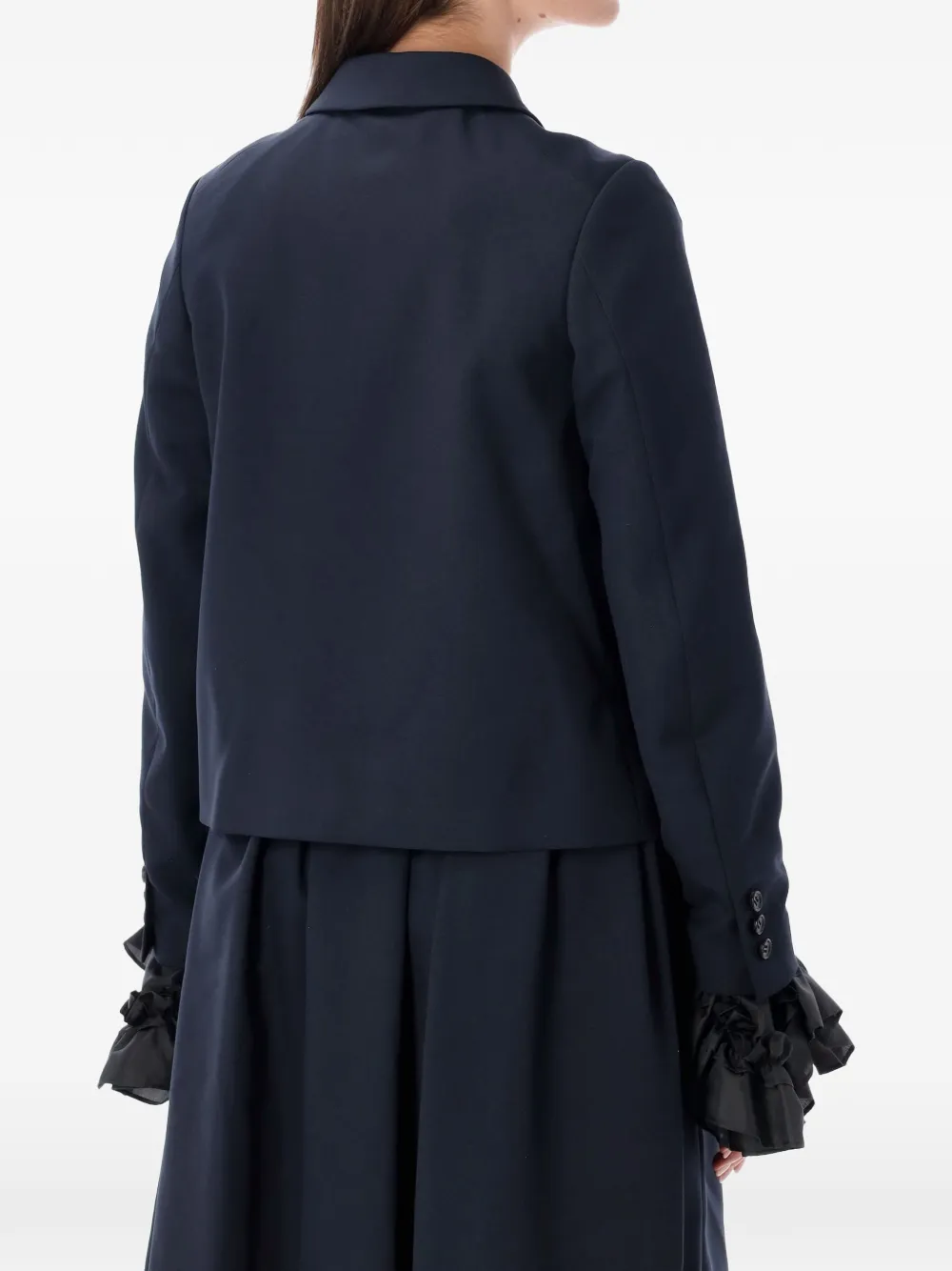 Comme Des Garçons Girl Jack met Peter Pan kraag en ruches Blauw